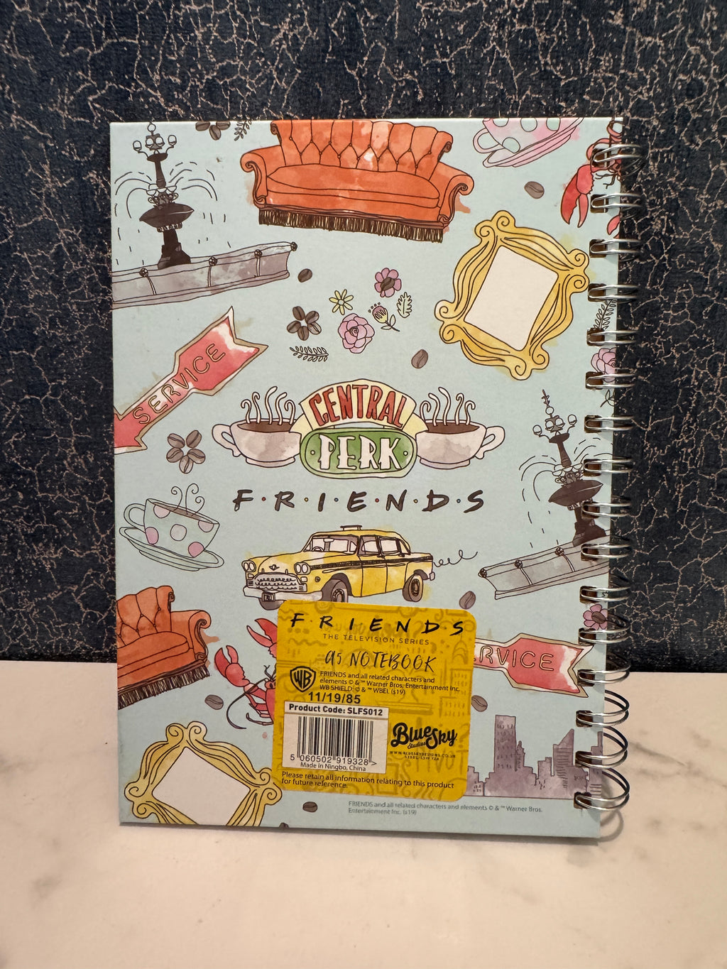 Official Friends "Central Perk" A5 Spiral Notebook – Warner Bros TV Show Stationery