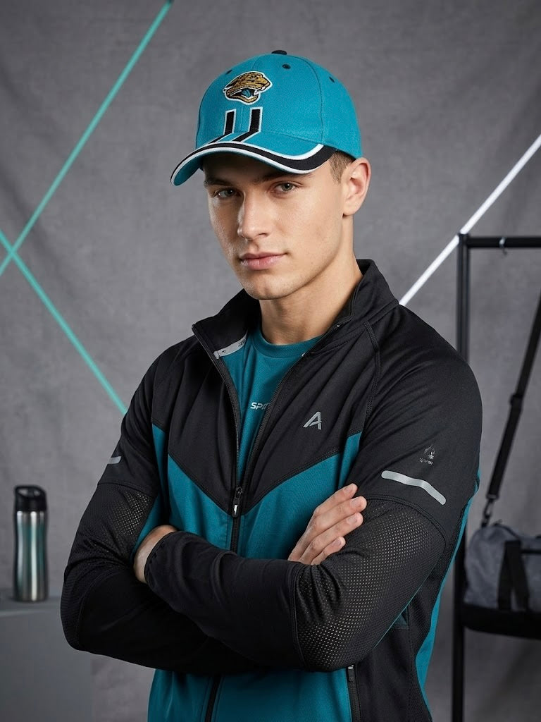 Vintage 90s Drew Pearson Jacksonville Jaguars NFL Cap – Teal & Black Racing Stripe