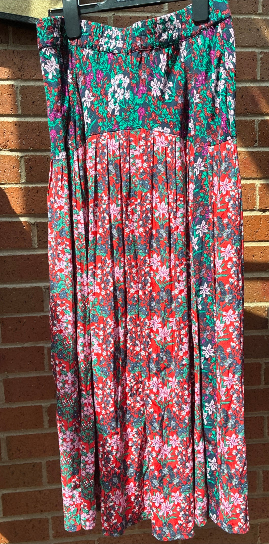 Joules Navy/Blue Floral Summer Skirt -  Size UK 6