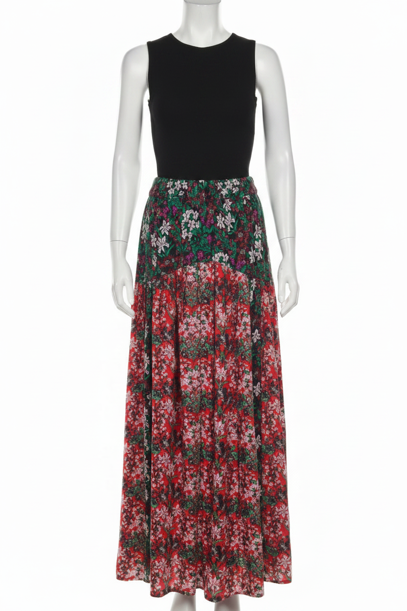 Joules Navy/Blue Floral Summer Skirt -  Size UK 6