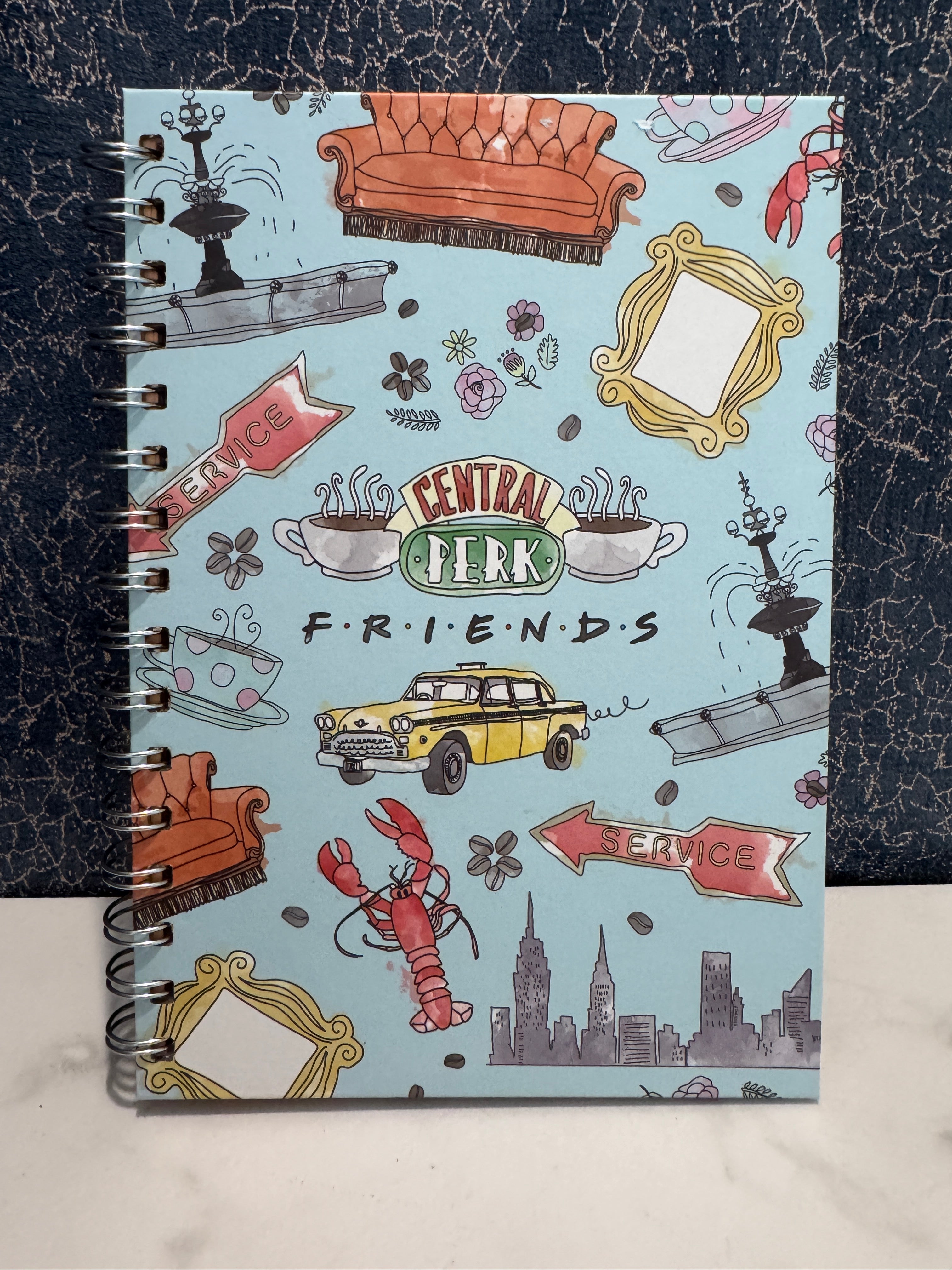 Official Friends "Central Perk" A5 Spiral Notebook – Warner Bros TV Show Stationery