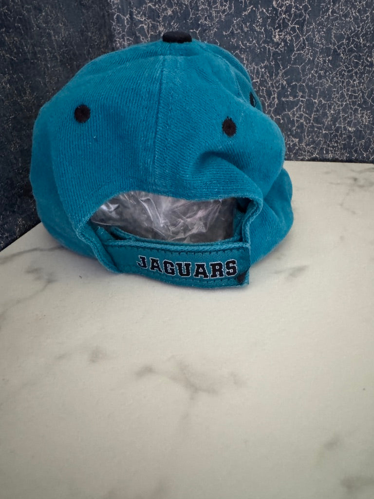 Vintage 90s Drew Pearson Jacksonville Jaguars NFL Cap – Teal & Black Racing Stripe