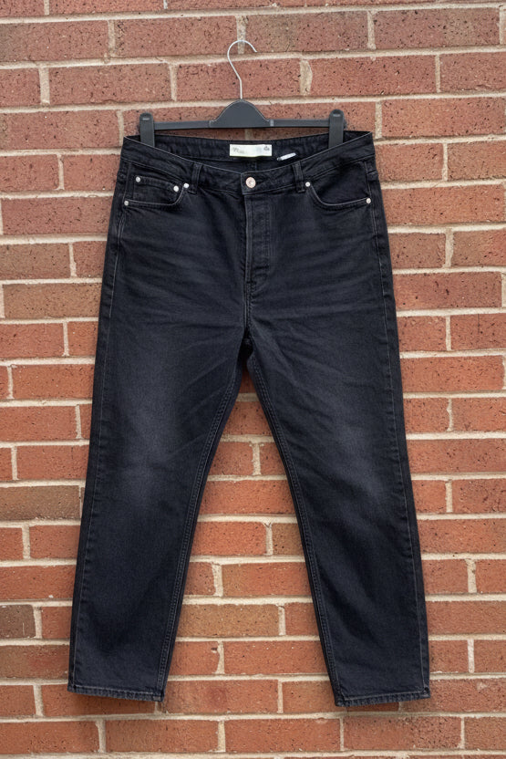 Next Ladies Black Slim High Rise Jeans - Size UK 18