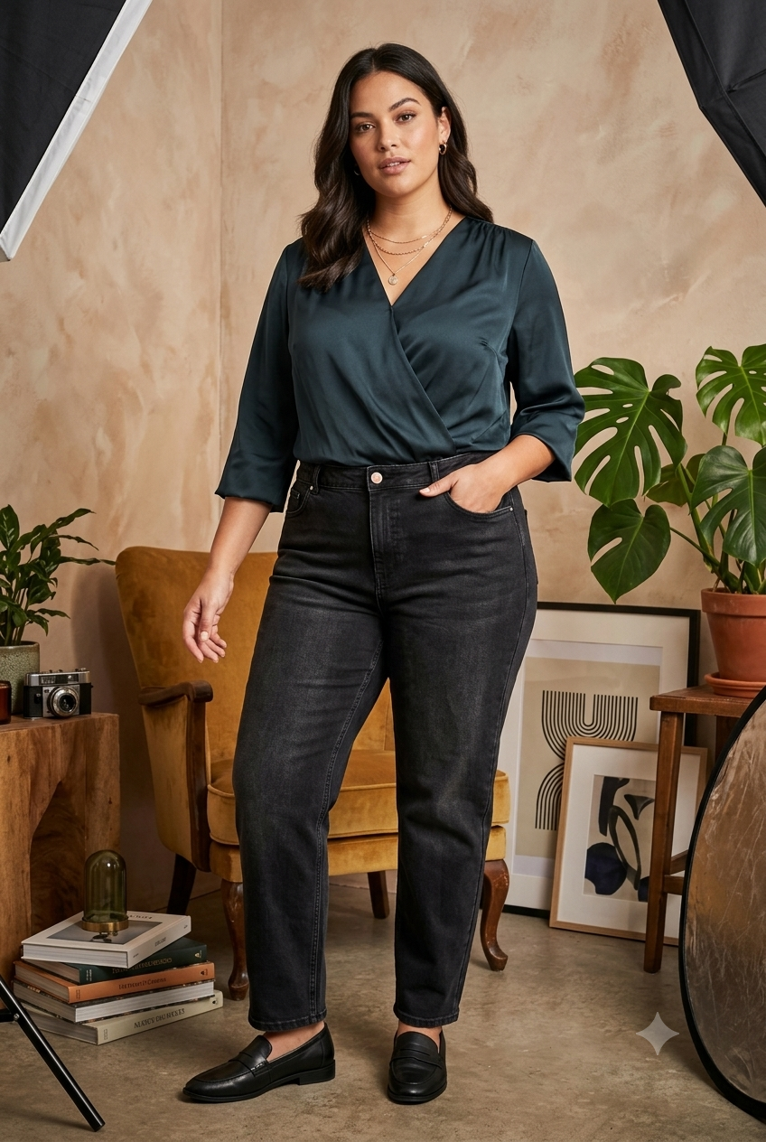 Next Ladies Black Slim High Rise Jeans - Size UK 18