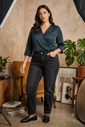 Next Ladies Black Slim High Rise Jeans - Size UK 18