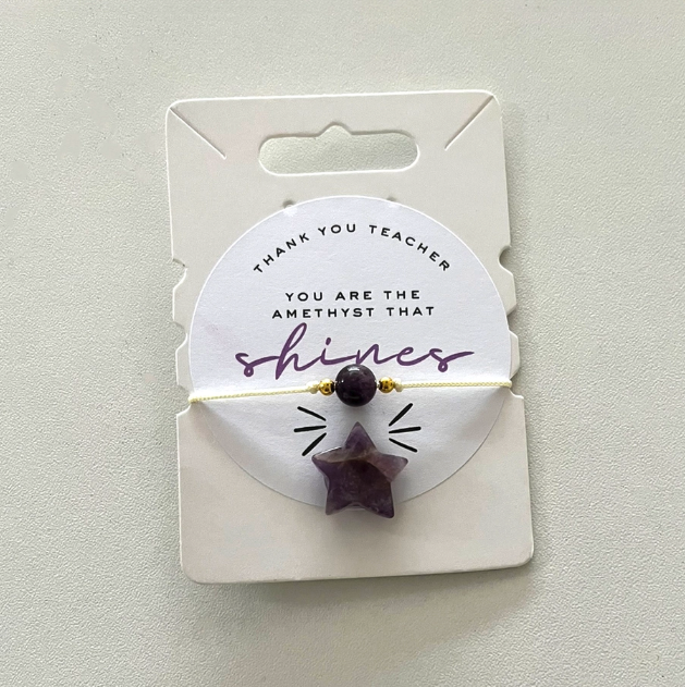 Teacher Appreciation Gift - Amethyst Bracelet