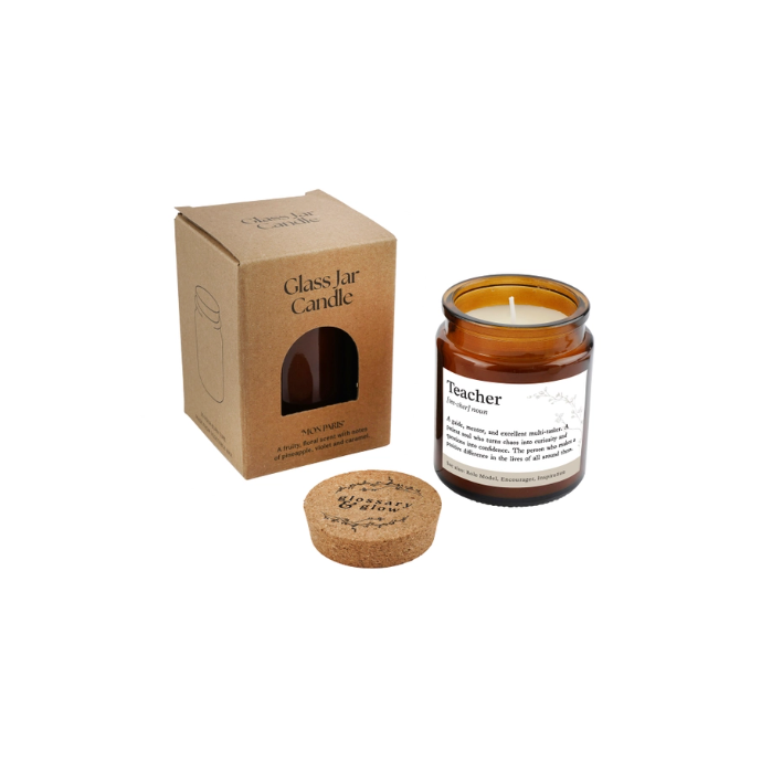 'Teacher' Definition Large Brown Jar Candle in Gift Box