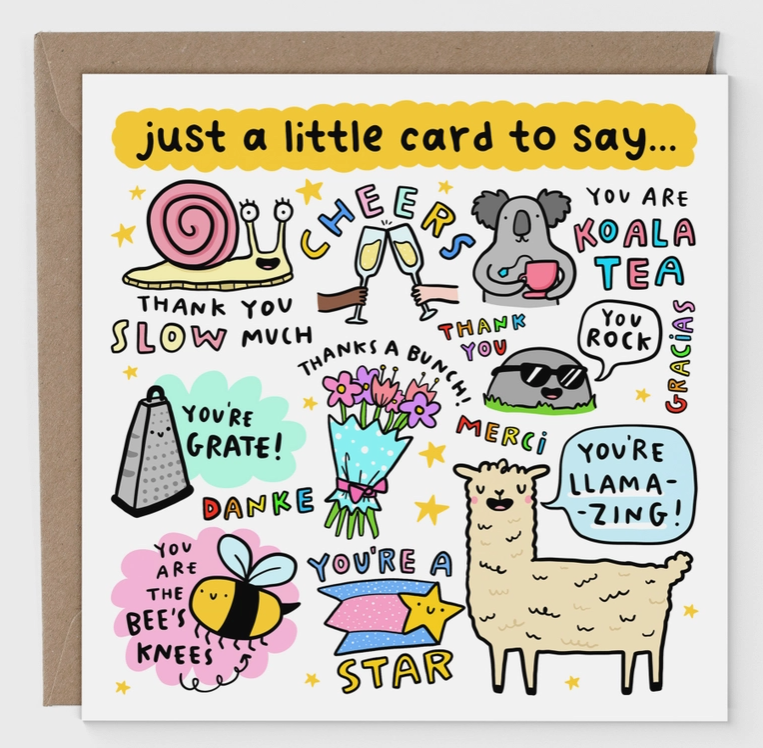 Quirky, Cute Thank You Card