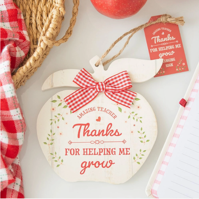 Thank You For Helping Me Grow Apple Hanging Decoration