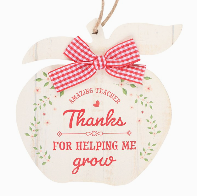 Thank You For Helping Me Grow Apple Hanging Decoration